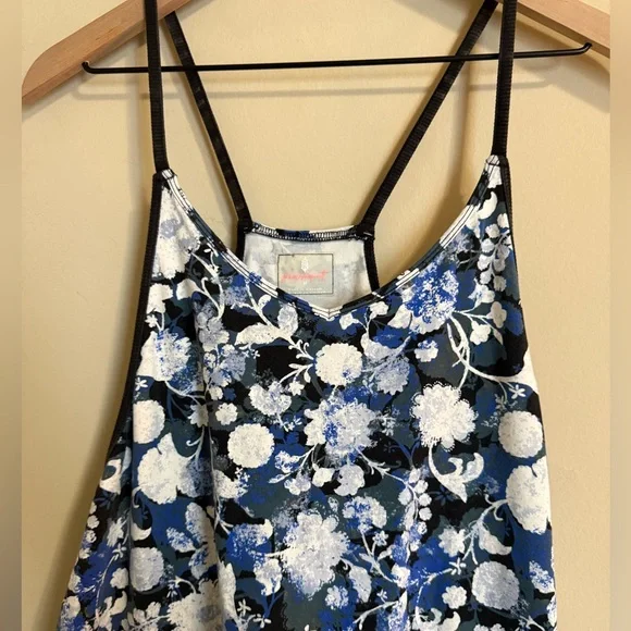 Free People Movement Womens Hot Shot Printed Romper Slouch Medium Blue Outdoors - Picture 6 of 9